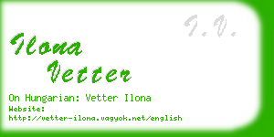 ilona vetter business card